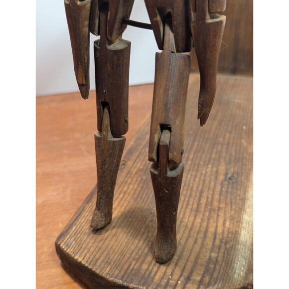 Early Antique Dancing Dan Wood Carved Folk Art Southern Pine - Picture 3 of 9